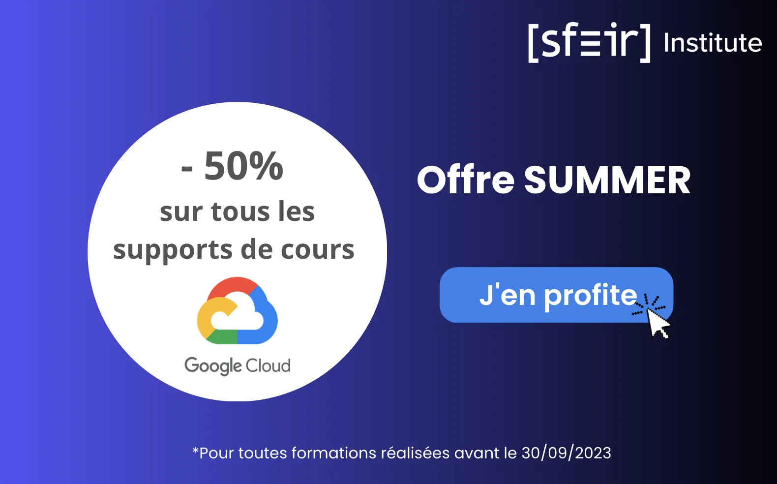 SFEIR Institute vous propose une offre SUMMER Google Cloud