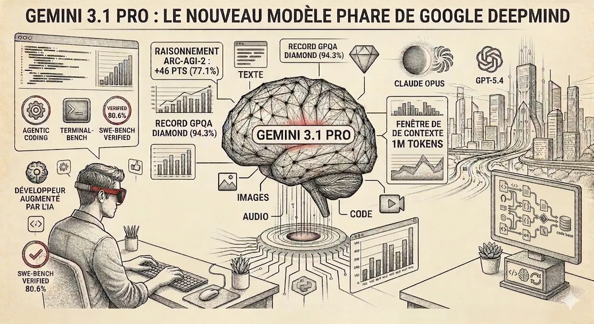 Gemini 3.1 Pro : le nouveau modèle phare de Google DeepMind