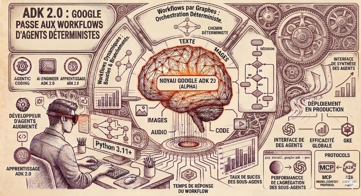 Google Agent Development Kit 2.0 - workflows multi-agents déterministes